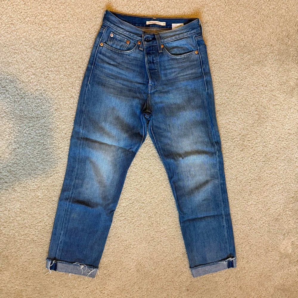 Levi’s Wedgie Cuffed Denim Jeans